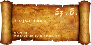 Szojka Bence névjegykártya